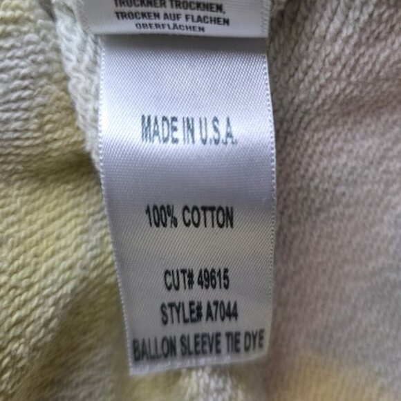 Agolde Tie Dye Balloon Sleeve Crew Neck Sweatshirt XS - Picture 9 of 9